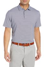 Men's Peter Millar Jubilee Stripe Stretch Jersey Performance Polo, Size - Blue
