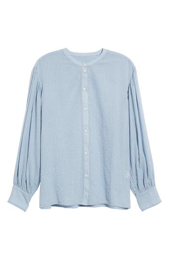 Women's Treasure & Bond Full Sleeve Shirt, Size - Blue