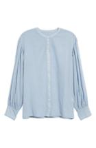 Women's Treasure & Bond Full Sleeve Shirt, Size - Blue