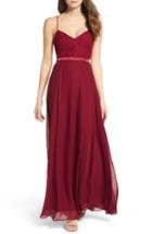 Women's Lulus Embellished Lace Gown