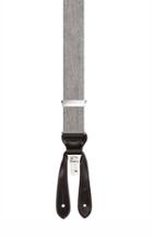 Men's Trafalgar 'salerno' Herringbone Silk & Cotton Suspenders, Size - Grey Heather