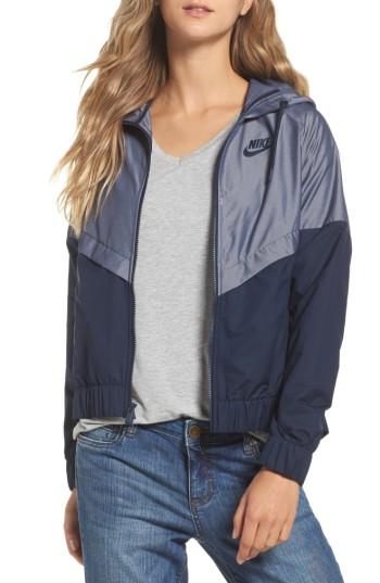 Women's Nike Chambray Drawstring Jacket - Blue