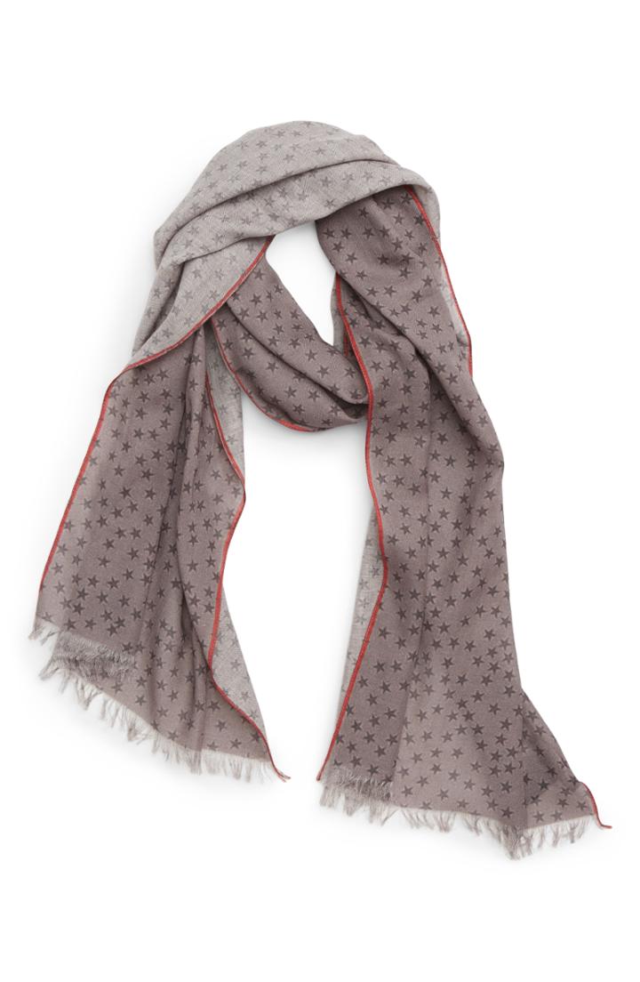 Men's John Varvatos Star Usa Distressed Star Scarf, Size - Grey