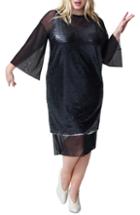 Women's Universal Standard Sequin Slipdress Xs (10-12) - Black