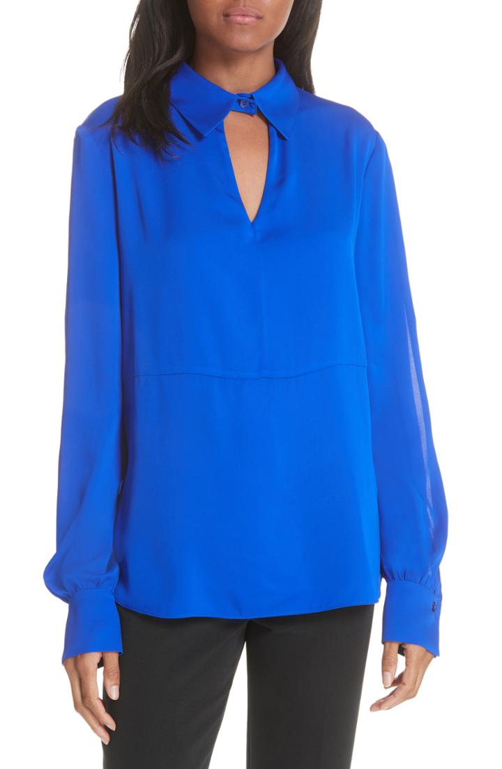 Women's Milly Riley Stretch Silk Top