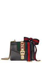 Gucci Mini Sylvie Leather Shoulder Bag - Black