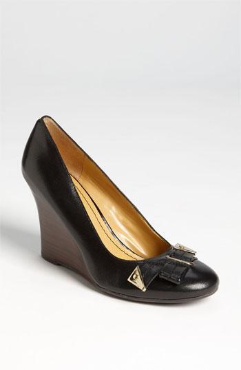 Nine West 'gotserved' Wedge Pump (online Only) Black Leather