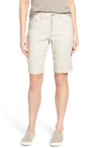 Women's Nydj 'catherine' Linen Blend Bermuda Shorts - Grey