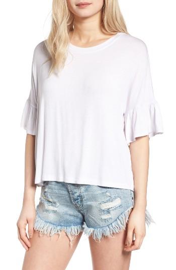 Women's Bp. Ruffle Tee, Size - White