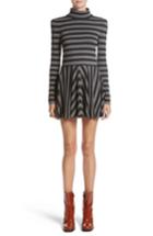Women's Marc Jacobs Stripe Jersey Fit & Flare Dress - Grey