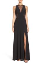 Women's Morgan & Co. Illusion Gown /2 - Black