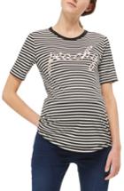 Women's Topshop Peachy Stripe Maternity Tee Us (fits Like 0-2) - Black