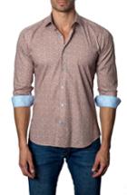Men's Jared Lang Floral Sport Shirt - Orange