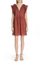 Women's Sea Sofie Lace & Pompom Dress - Brown