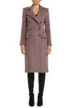 Women's Badgley Mischka Trinity Embroidered Long Wool Blend Coat