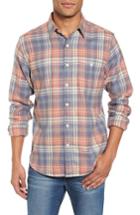 Men's Faherty Seaview Plaid Sport Shirt, Size - Red