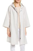 Women's Eileen Fisher Hooded A-line Jacket, Size - Ivory