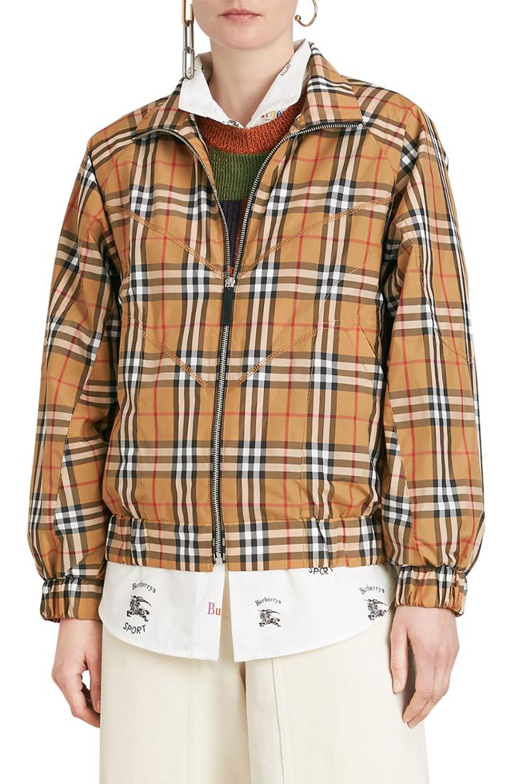 Women's Burberry Corfe Check Print Jacket