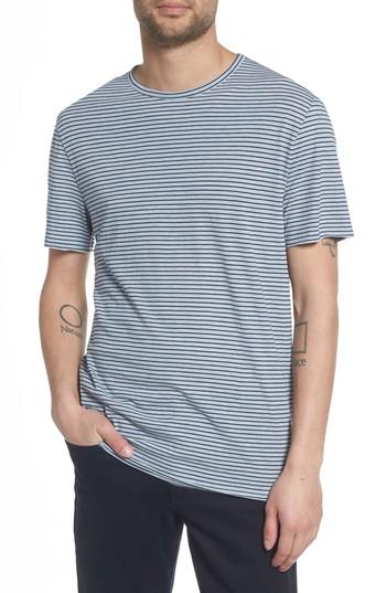 Men's Vince Stripe Crewneck T-shirt - Blue
