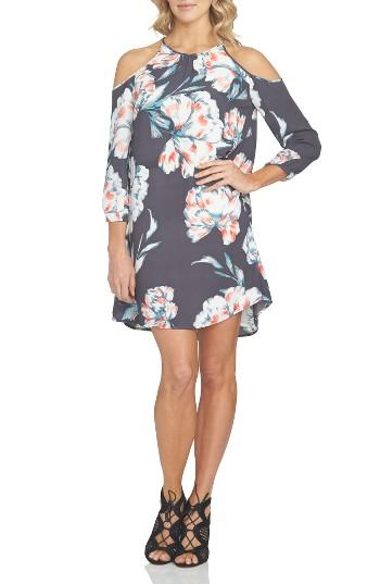Women's 1.state Cold Shoulder Shift Dress, Size - Grey