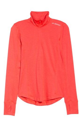 Women's Brooks 'dash' Half Zip Jacket, Size - Pink
