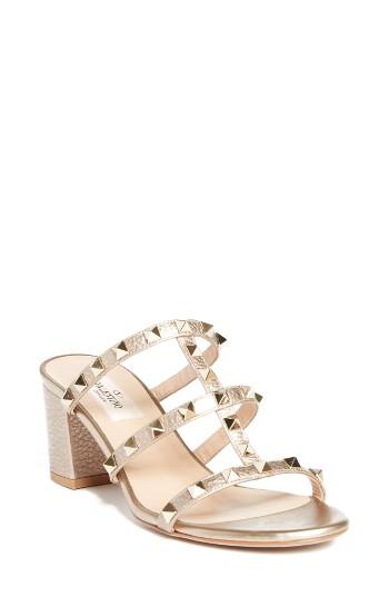 Women's Valentino Rockstud Mule .5us / 36.5eu - Metallic
