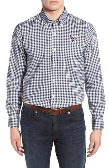 Men's Cutter & Buck League Houston Texans Fit Shirt, Size Small - Blue