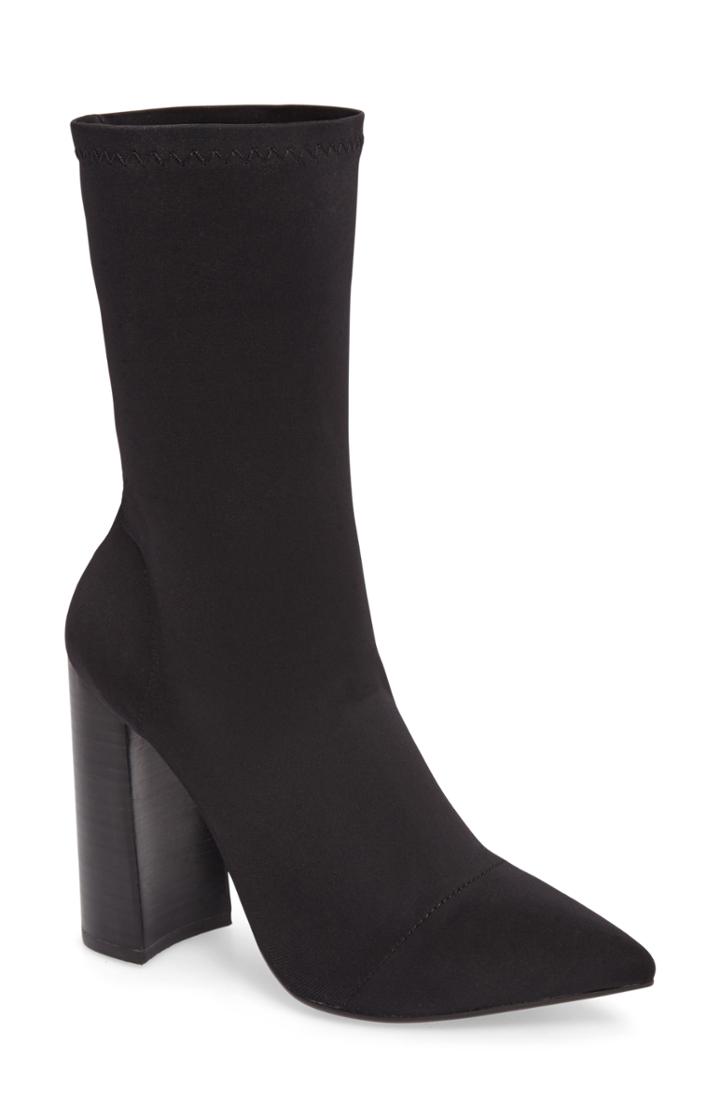 Women's Tony Bianco Diddy Velvet Bootie .5 M - Black
