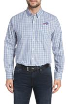 Men's Cutter & Buck Buffalo Bills - Gilman Regular Fit Plaid Sport Shirt - Blue