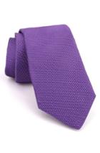Men's Ted Baker London Micro Solid Silk Tie, Size - Purple