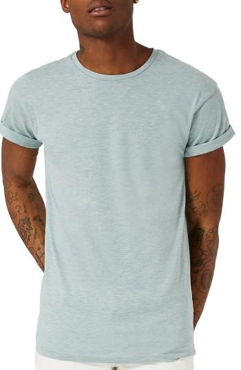 Men's Topman Muscle Fit Roller T-shirt - Green