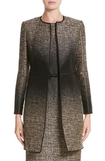 Women's Lafayette 148 New York Erin Jacquard Jacket - Black