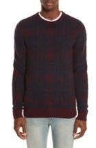 Men's Norse Projects Sam Intarsia Check Wool Sweater - Red