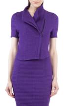 Women's Akris Punto Waffle Jersey Biker Jacket