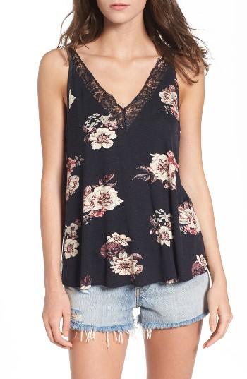Women's Bp. Lace Trim Print Tank