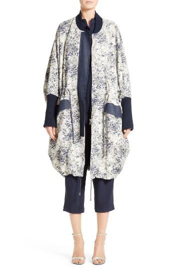 Women's Victor Alfaro Abstract Floral Jacquard Anorak