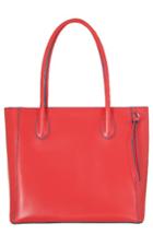 Lodis Cecily Leather Tote - Coral