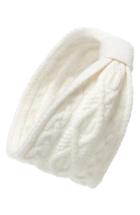 L. Erickson Convertible Cable Knit Cashmere Head Wrap, Size - Ivory