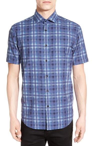 Men's Good Man Brand Trim Fit Check Sport Shirt