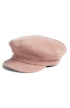 Women's Brixton Fiddler Corduroy Baker Boy Cap - Pink