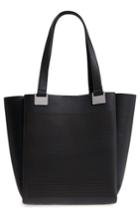 Vince Camuto Beatt Perforated Leather Tote - Black