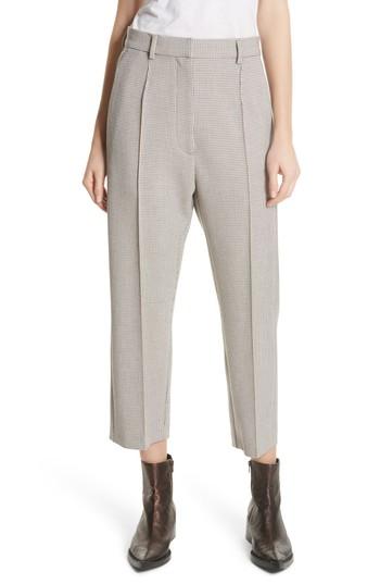 Women's Mm6 Maison Margiela Plaid Bonded Jersey Trousers Us / 36 It - Beige