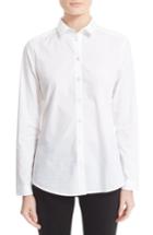 Women's Burberry Stretch Poplin Shirt - White