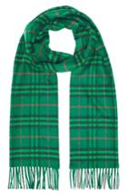 Women's Burberry Vintage Check Cashmere Scarf, Size - Green