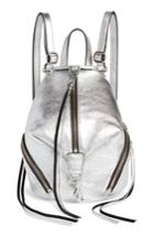 Rebecca Minkoff Mini Julian Metallic Leather Convertible Backpack - Metallic