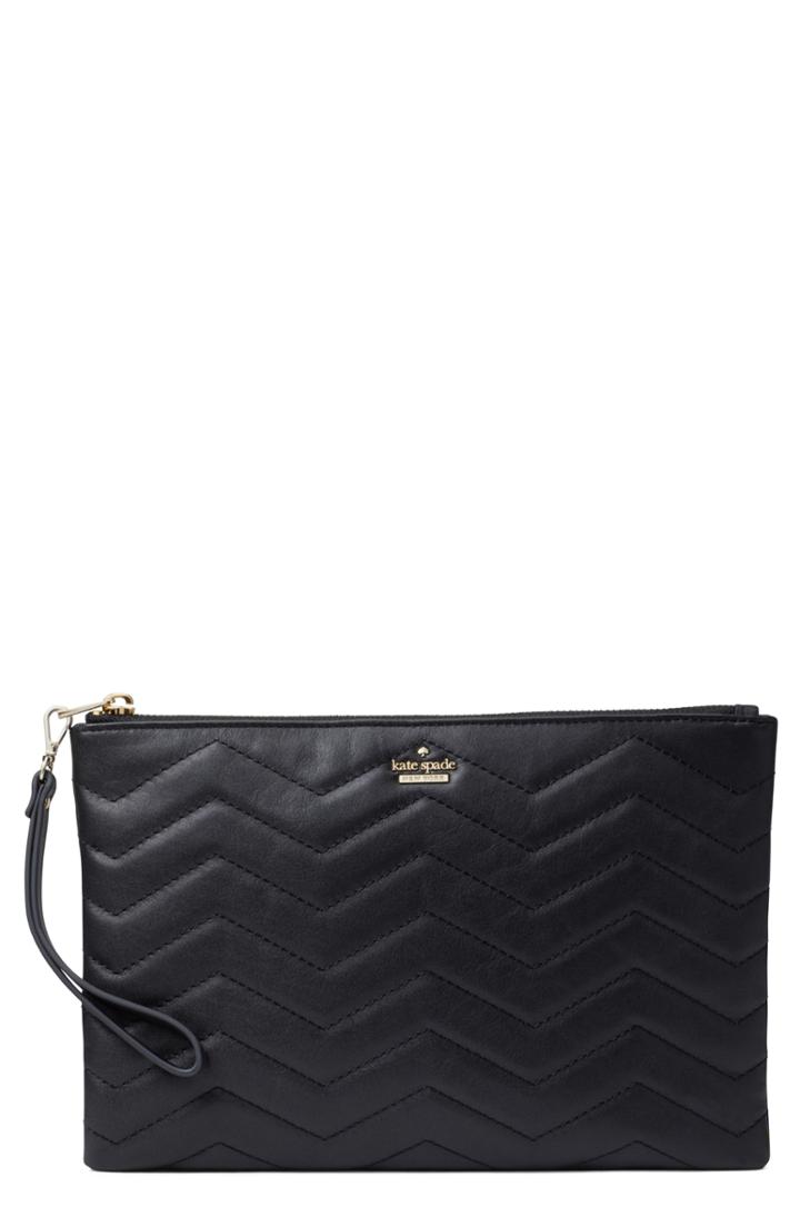 Women's Kate Spade New York Reese Park - Finley Quilted Leather Clutch -