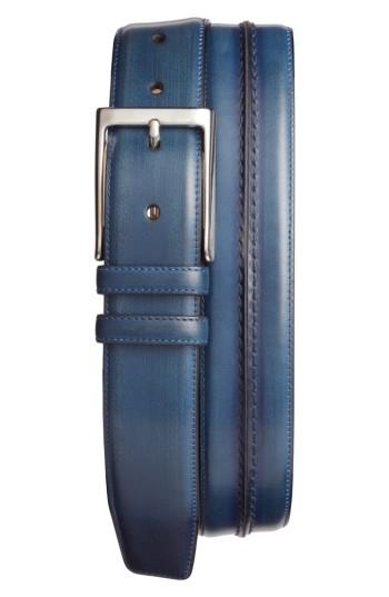 Men's Mezlan Palma Leather Belt - Grey