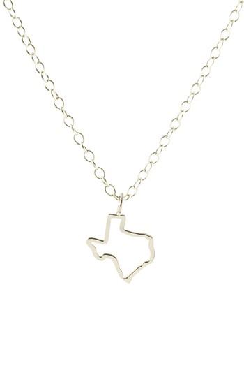 Women's Kris Nations Texas Outline Charm Necklace