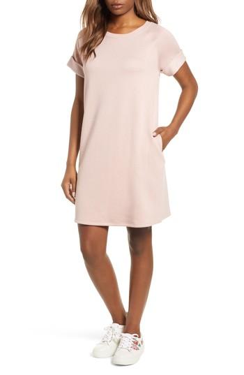 Women's Caslon French Terry Shift Dress, Size - Pink