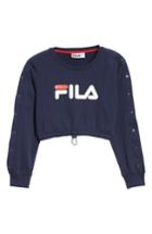 Women's Fila Snap Sleeve Crop Sweatshirt
